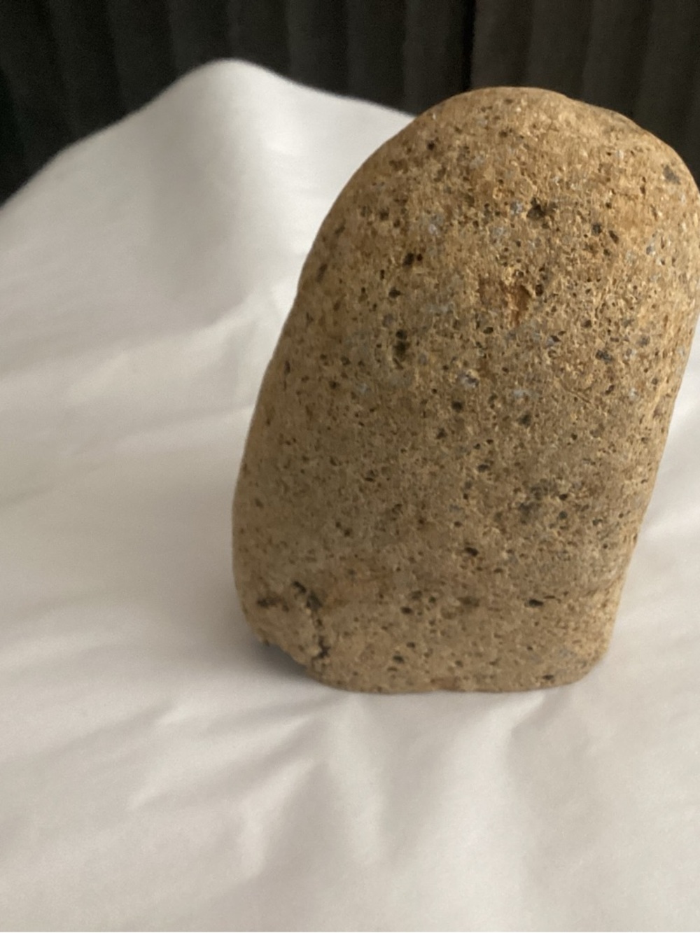 Hand carved granite glass owl figurine.  “Boulder Owl”.  CUTE pre-owned. - Picture 2 of 3